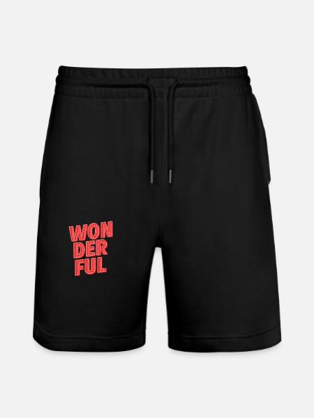 Wonderful | Radiate with positive energy - Stanley/Stella Trainer Unisex Organic Jogging Shorts - black