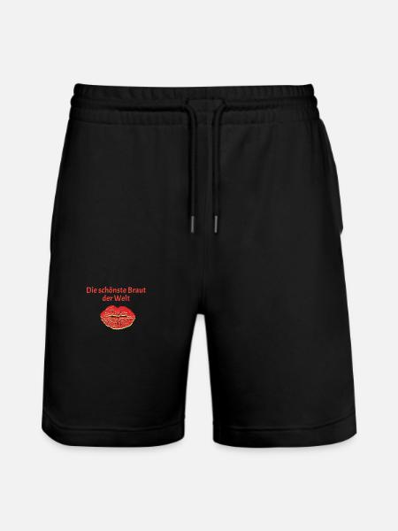 schönste Braut - Stanley/Stella Unisex Bio Joggingshorts Trainer - Schwarz