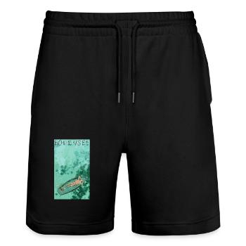 Bodensee Boottraum Illustration - Stanley/Stella Unisex Bio Joggingshorts Trainer  - Schwarz - Vorne - Nik (191cm) & Marisol (170cm)