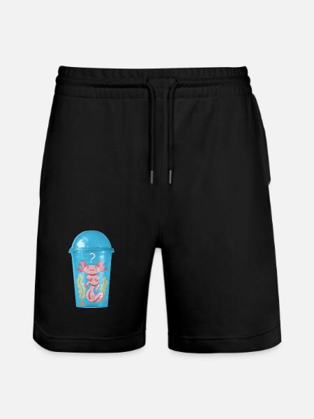 Ocelot fish in plastic cup - Stanley/Stella Trainer Unisex Organic Jogging Shorts - black
