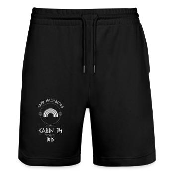 Cabin #14 in Camp Half Blood, Child of Iris - Stanley/Stella Trainer Unisex Organic Jogging Shorts - black - Front - Nik (191cm) & Marisol (170cm)