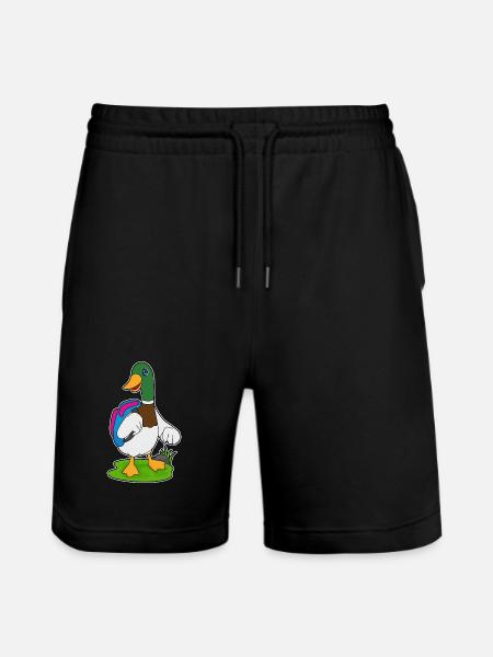 Duck Hiker Backpack Hiking - Stanley/Stella Trainer Unisex Organic Jogging Shorts - black
