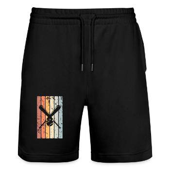 Baseball - Stanley/Stella Unisex Bio Joggingshorts Trainer  - Schwarz - Vorne - Nik (191cm) & Marisol (170cm)