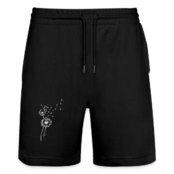 Pusteblumen - Stanley/Stella Unisex Bio Joggingshorts Trainer  - Schwarz - Vorne - Nik (191cm) & Marisol (170cm)