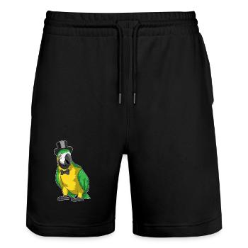Parrot Groom Cylinder Wedding - Stanley/Stella Trainer Unisex Organic Jogging Shorts - black - Front - Nik (191cm) & Marisol (170cm)