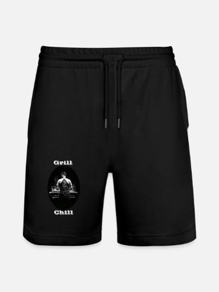 Grill Chill blanc - Short de jogging bio TRAINER Stanley/Stella unisexe - noir