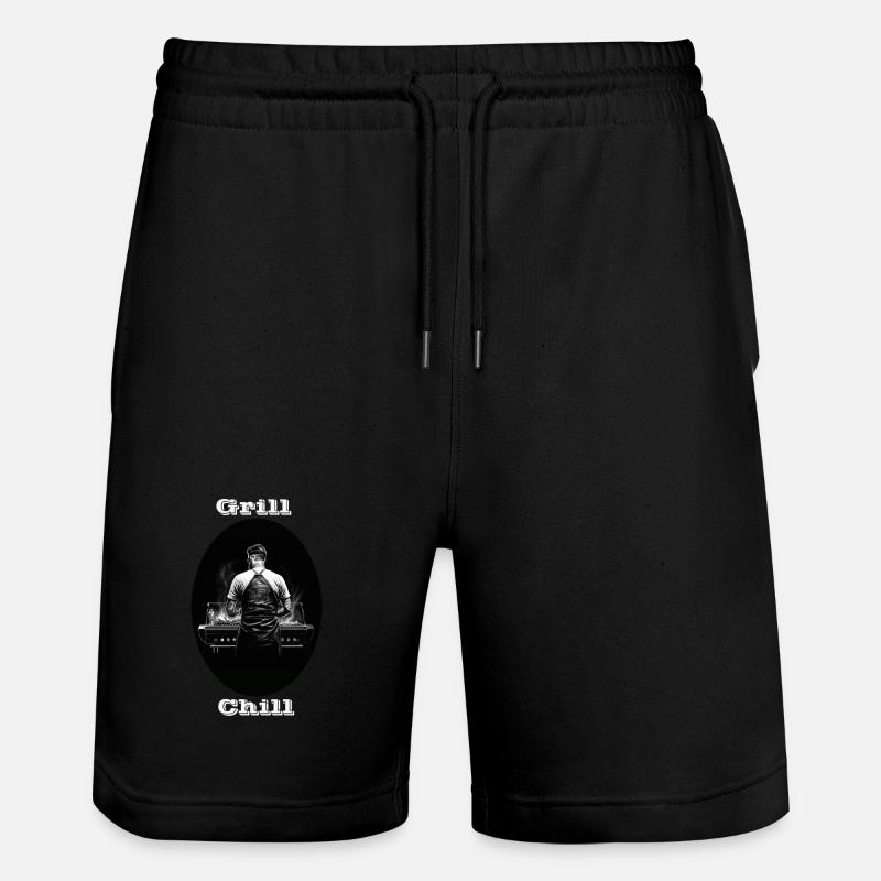 Grill Chill blanc - Short de jogging bio TRAINER Stanley/Stella unisexe - noir