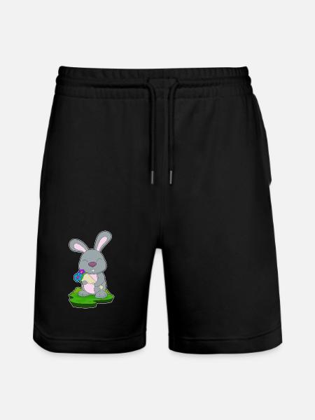 Bunny Bouquet - Stanley/Stella Trainer Unisex Organic Jogging Shorts - black