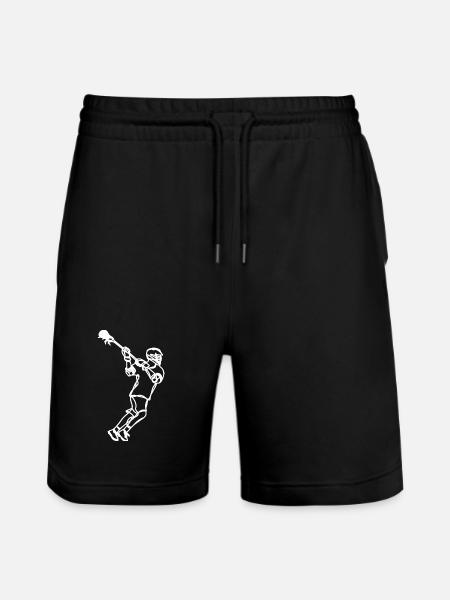 Lacrosse Professional Drawing - Stanley/Stella Trainer Unisex Organic Jogging Shorts - black