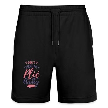 Blague de ballet drôle - Short de jogging bio TRAINER Stanley/Stella unisexe - noir - Devant - Nik (191cm) & Marisol (170cm)