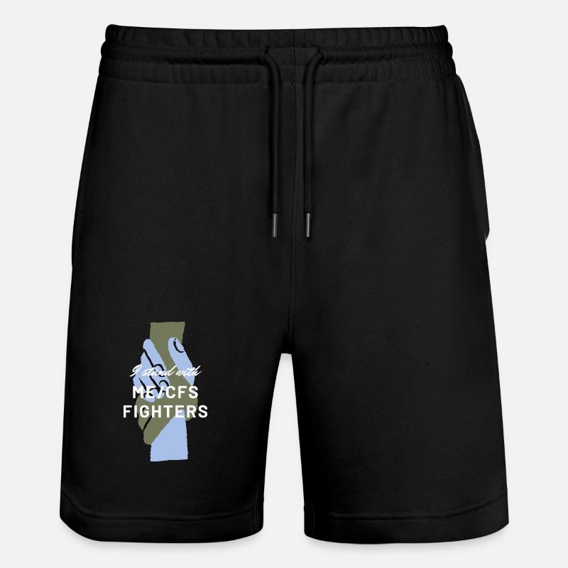 ME/SFC Je me tiens avec les combattants de l’EM/SFC blanc - Short de jogging bio TRAINER Stanley/Stella unisexe - noir