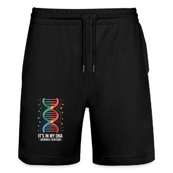 C’est dans mon ADN Patrimoine hispanique Fierté et culture - Short de jogging bio TRAINER Stanley/Stella unisexe - noir - Devant - Nik (191cm) & Marisol (170cm)