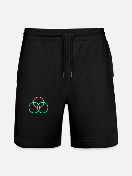 Cerchio di Venn Tricolore Astratto - Pantaloncini da jogger ecologici unisex Trainer di Stanley/Stella - nero