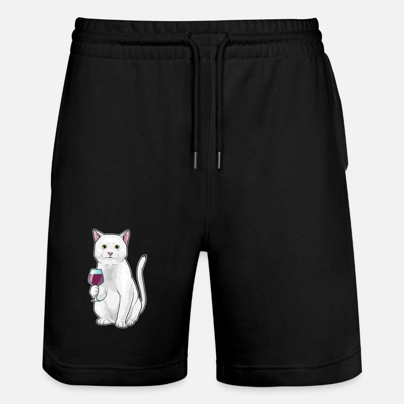 Vin rouge Cat - Short de jogging bio TRAINER Stanley/Stella unisexe - noir