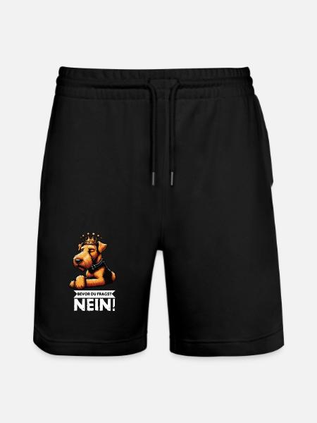 Før du spørger: Airedale Terrier Airedales - Stanley/Stella Trainer økologiske unisex joggingshorts - sort