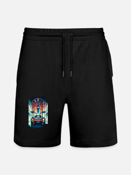 Tilbage til fremtiden Retro 80'er T-shirt - Stanley/Stella Trainer økologiske unisex joggingshorts - sort