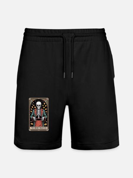 Den ødelagte tryllekunstner Skelet Troldmand Tarot - Stanley/Stella Trainer økologiske unisex joggingshorts - sort