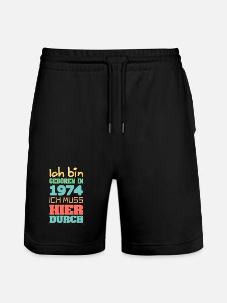 1974 - Stanley/Stella Unisex Bio Joggingshorts Trainer  - Schwarz