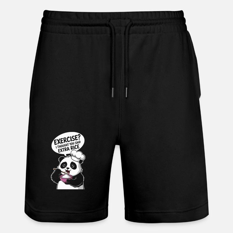 Panda Küchenchef Extra Rice - Stanley/Stella Unisex Bio Joggingshorts Trainer  - Schwarz