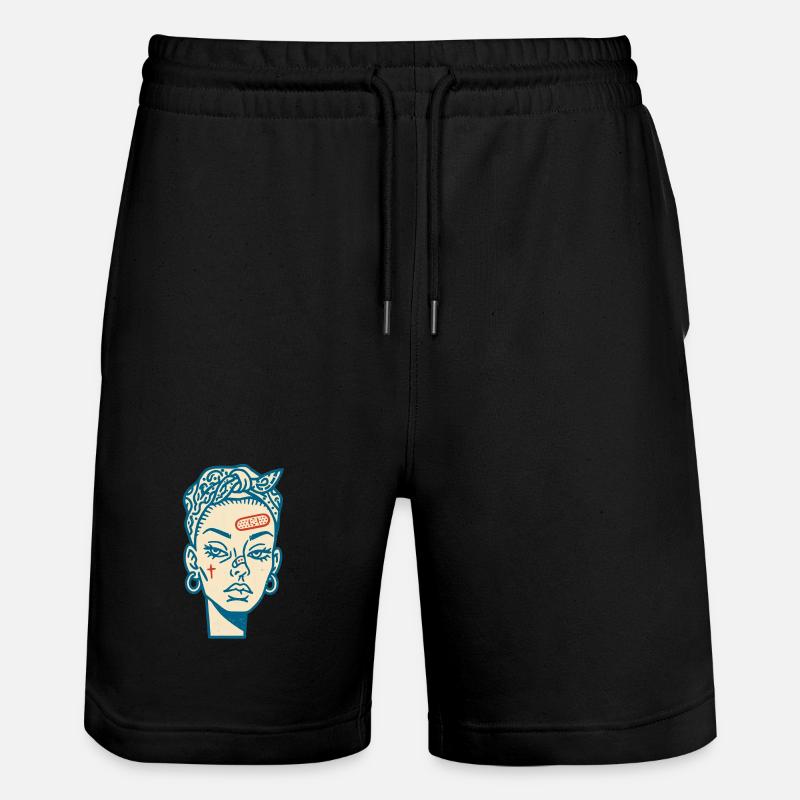 Visage féminin #7 - Short de jogging bio TRAINER Stanley/Stella unisexe - noir
