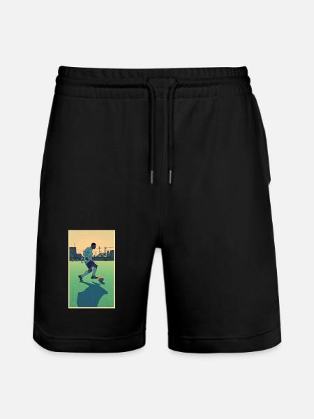 Football player #5 - Stanley/Stella Trainer Unisex Organic Jogging Shorts - black