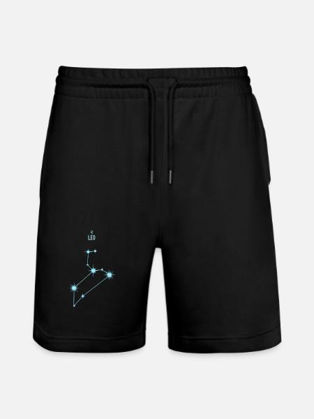 Löwe Tierkreiszeichen Stern Sternbild Pastellblau - Stanley/Stella Unisex Bio Joggingshorts Trainer - Schwarz