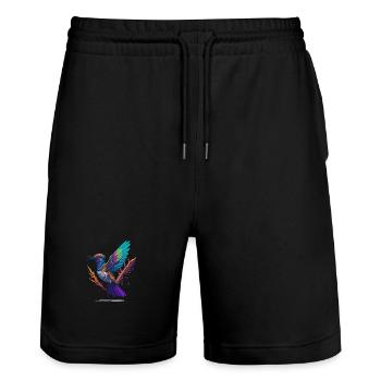 colibri - Short de jogging bio TRAINER Stanley/Stella unisexe - noir - Devant - Nik (191cm) & Marisol (170cm)