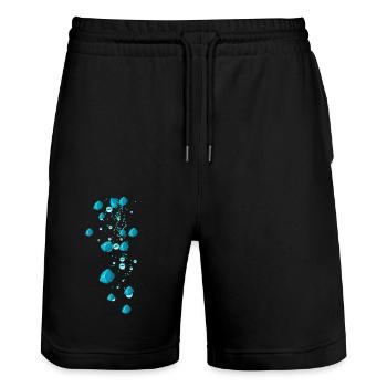Pierres précieuses, turquoise, perles, étoiles, pierres - Short de jogging bio TRAINER Stanley/Stella unisexe - noir - Devant - Nik (191cm) & Marisol (170cm)