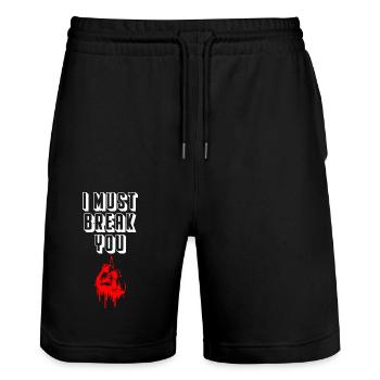 I Must Break You Boxing - Stanley/Stella Trainer Unisex Organic Jogging Shorts - black - Front - Nik (191cm) & Marisol (170cm)