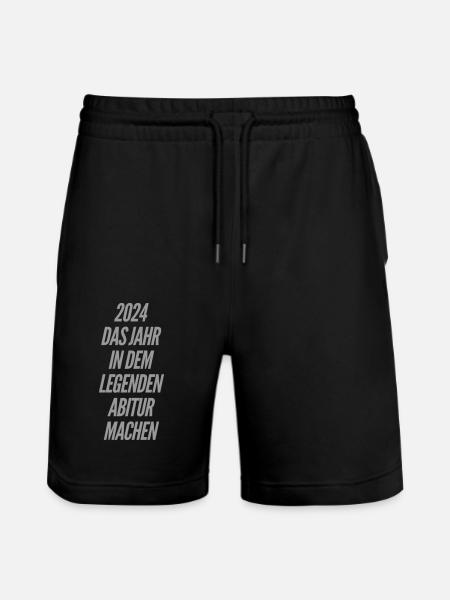 Abitur 2024 - Stanley/Stella Trainer Unisex Organic Jogging Shorts - black