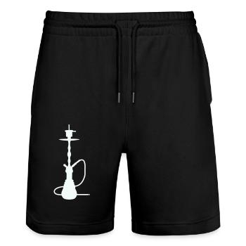 Hookah - Stanley/Stella Trainer Unisex Organic Jogging Shorts - black - Front - Nik (191cm) & Marisol (170cm)