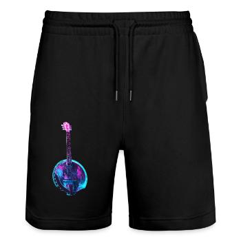Banjo - Short de jogging bio TRAINER Stanley/Stella unisexe - noir - Devant - Nik (191cm) & Marisol (170cm)