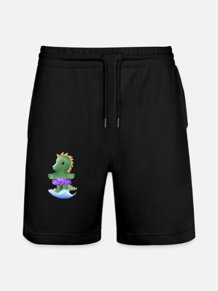 Small dinosaur - Stanley/Stella Trainer Unisex Organic Jogging Shorts - black