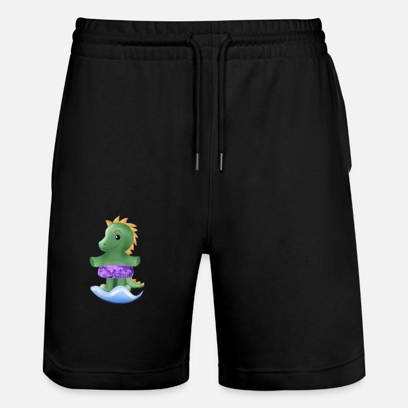 Kleiner Dinosaurier - Stanley/Stella Unisex Bio Joggingshorts Trainer  - Schwarz
