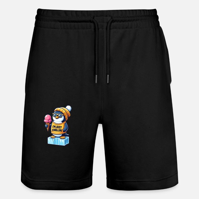 Pinguin - Stanley/Stella Unisex Bio Joggingshorts Trainer  - Schwarz