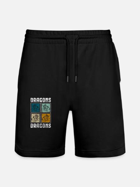 Dragon Wing Creature - Stanley/Stella Trainer Unisex Organic Jogging Shorts - black