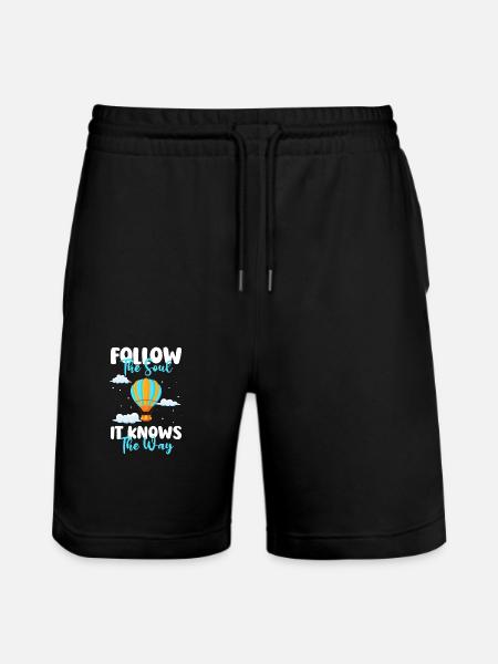 Balloon Ride Clouds Adventure - Stanley/Stella Trainer Unisex Organic Jogging Shorts - black