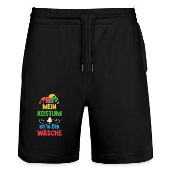 Costume de carnaval Carnaval - Short de jogging bio TRAINER Stanley/Stella unisexe - noir - Devant - Nik (191cm) & Marisol (170cm)