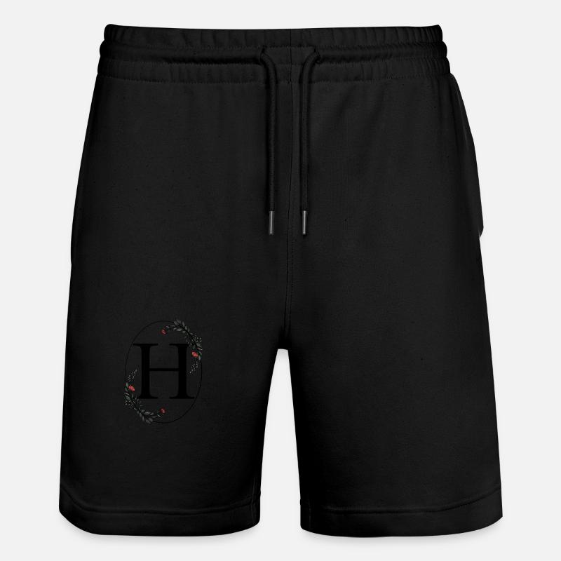 Buchstabe H - Stanley/Stella Unisex Bio Joggingshorts Trainer  - Schwarz