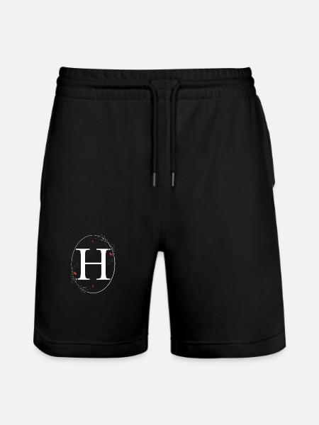 Letter H - Stanley/Stella Trainer Unisex Organic Jogging Shorts - black