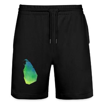 sri lanka - Stanley/Stella Unisex Bio Joggingshorts Trainer  - Schwarz - Vorne - Nik (191cm) & Marisol (170cm)