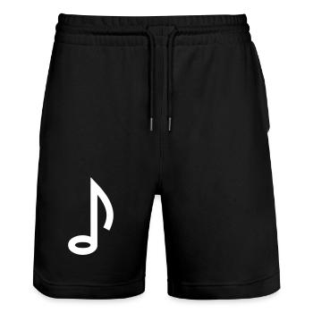 Note Symbol - Stanley/Stella Unisex Bio Joggingshorts Trainer  - Schwarz - Vorne - Nik (191cm) & Marisol (170cm)