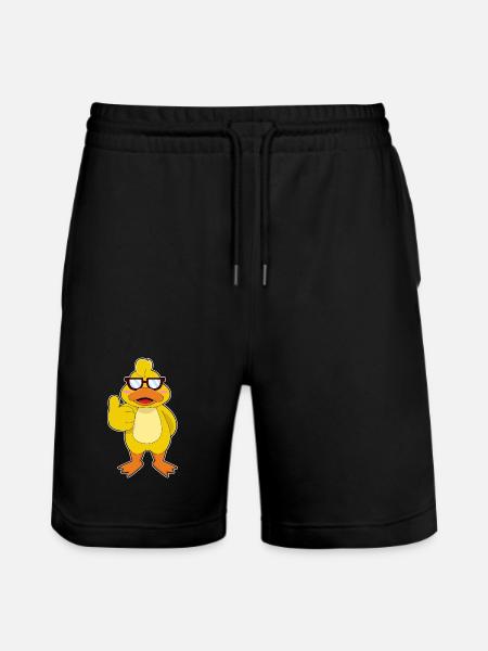 Duck Sunglasses - Stanley/Stella Trainer Unisex Organic Jogging Shorts - black