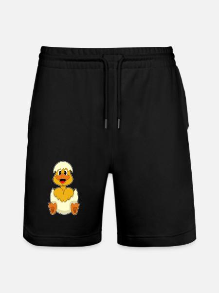 Duck egg - Stanley/Stella Trainer Unisex Organic Jogging Shorts - black