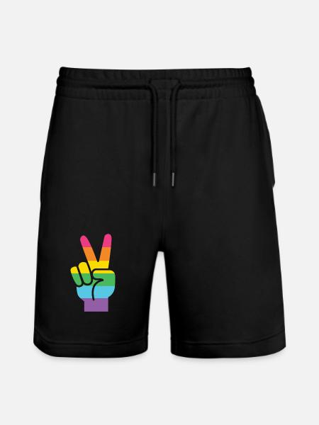 LGBT Pride Month - LGBT Pride - Stanley/Stella Trainer Unisex Organic Jogging Shorts - black