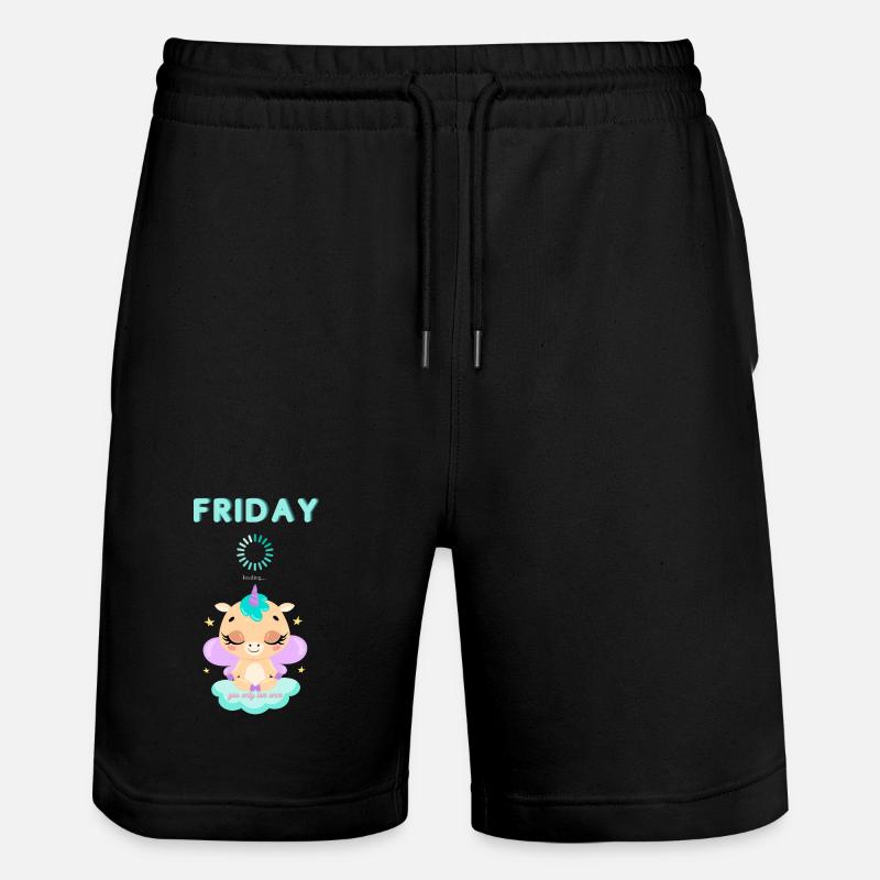 Friday loading, you only live once,Weekend - Stanley/Stella Unisex Bio Joggingshorts Trainer  - Schwarz