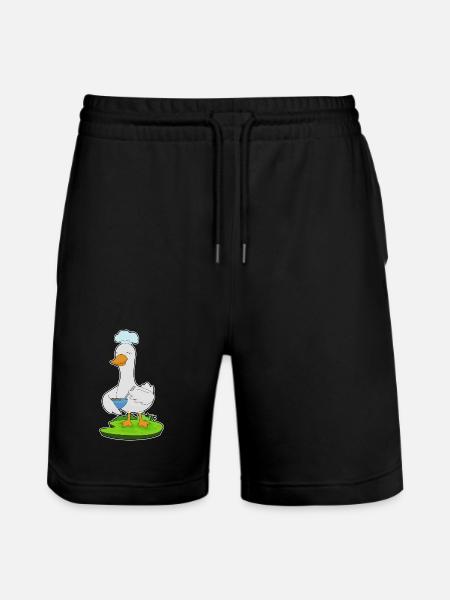 Duck Cooking Bowl Cooking - Stanley/Stella Trainer Unisex Organic Jogging Shorts - black