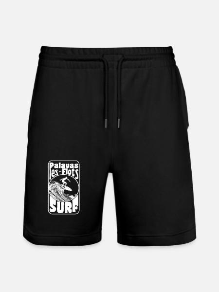 Palavas, the waves - Stanley/Stella Trainer Unisex Organic Jogging Shorts - black