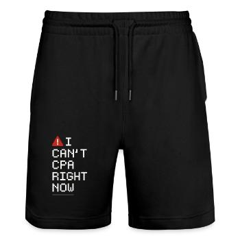 Accounting student cpa in training excel jokes - Stanley/Stella Trainer Unisex Organic Jogging Shorts - black - Front - Nik (191cm) & Marisol (170cm)
