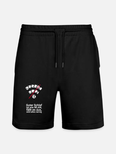 Schlaf wie WLAN: Ausfall nervt - Stanley/Stella Unisex Bio Joggingshorts Trainer - Schwarz